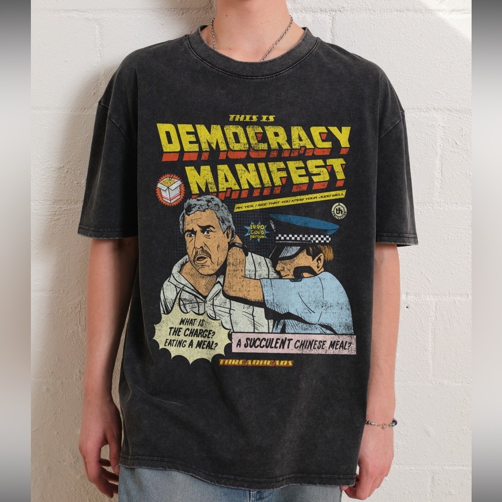 Threadheads Originals Democracy Manifest Pulp Comic Graphic Tee 2X
